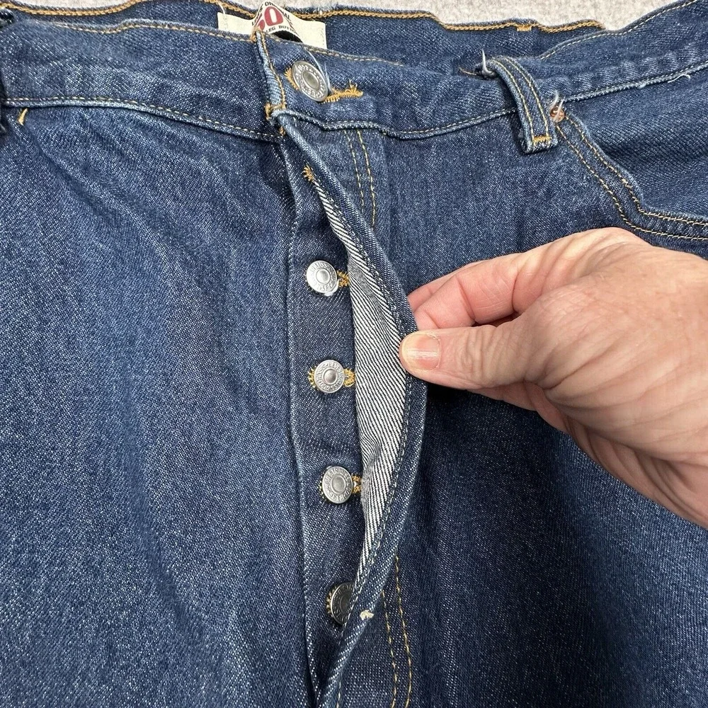Levis Original 501 Jeans Mens‎ 40x29 Button Fly Blue Denim Straight Leg Y2K 2009